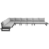 Meridian Furniture USA 184.5" Wide Outdoor Wedge Patio Sectional with Cushions
