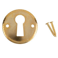 UNIQANTIQ HARDWARE SUPPLY Traditional Round Brass Keyhole Cover