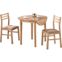 Better Homes & Gardens 3-Piece Dining Set with Drop Leaf Beige and Natural