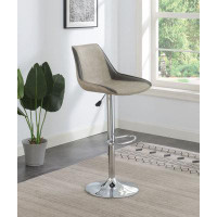 Ivy Bronx BAR STOOL In Black Faux Leather
