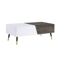 Mercer41 Wooden Extendable Coffee Table With Metal Leg