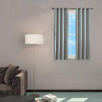 Frifoho Modern Blackout Thermal Grommet Window Curtains For Bedroom Or Living Room 2 Panels