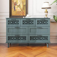 Red Barrel Studio 7-Drawer Accent Chest (Blue)