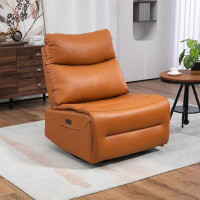 Hokku Designs Fashionable Extra Wide Leather Electric Recliner Chair With Usb Charge Port