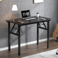 Latitude Run® 39.4 Inches Computer Desk For Small Space Small Folding Table Small Writing Desk Compact Desk Foldable Des