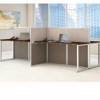 Bush Business Furniture Easy Office 60W 4 Person Straight Desk Open Benching Workstation