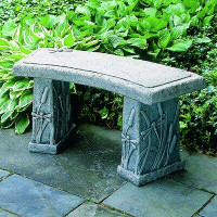 August Grove Gillis Dragonfly Stone/Concrete Garden Bench