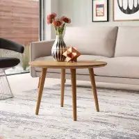 Ebern Designs Solid Wood Four Legs Coffee Table