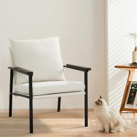 Ebern Designs Makrasyka 24.4'' Wide Modern Armchair, Leisure Chair for Bedroom Guest Room, Office, Living Room