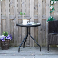 Outdoor Side Table 19.7" x 19.7" x 21.7" Black