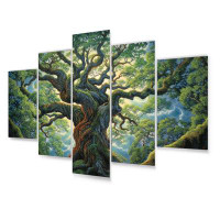 Design Art Brances Majestic Canopies I - Landscape Trees Metal Wall Decor Set