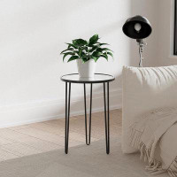 Ebern Designs Ebern Designs Small Side Table For Living Room, Modern Home Décor Black Side Table, Easy Assembly Small Bl
