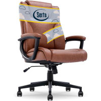 Serta Serta Executive High Back Office Chair With Lumbar Support Ergonomic Upholstered Swivel Gaming Friendly Design, Bo