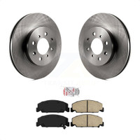 Front Disc Brake Rotors And Ceramic Pads Kit For 1997 Honda Civic LX with 4-Wheel ABS K8A-104036