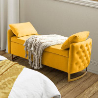 Willa Arlo™ Interiors Avera Upholstered Flip Top Storage Bench