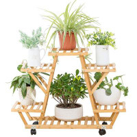 Arlmont & Co. Kayl Free Form Bamboo Plant Stand