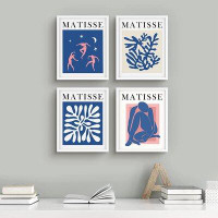SIGNLEADER SIGNLEADER Wall Art Collage Gallery Print Frame Set Henri Matisse Blue Dancer Plants Nature Wilderness Illust