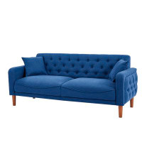 Red Barrel Studio Three-Seat Sofa - Blue