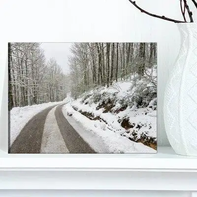 Design Art 'Snow Storm at Piornedo Spain' Photographic Print on Wrapped Canvas