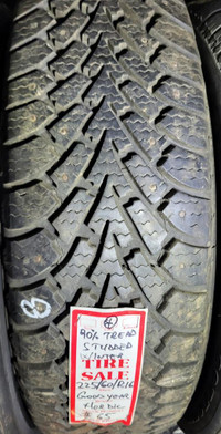 P 225/60/ R16 Goodyear Nordic Winter M/S*  Used STUDDED WINTER Tires 90% TREAD LEFT  $60 for THE TIRE / 1 TIRE ONLY !!
