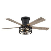 Trent Austin Design Rishi 52'' 5 - Blade Ceiling Fan with Remote Control and Light Kit Included