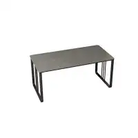 Hokku Designs 51.18" Grey Rectangular Stone + Iron desks