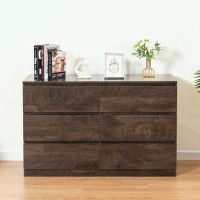Millwood Pines Accent chest with six drawers and wooden frame