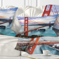 East Urban Home Gate in San Francisco Sea Bridge Pillow