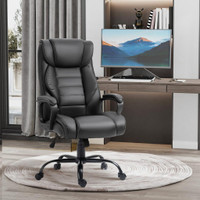 Massage Office Chair 25.2" W x 29.1" D x 46.1" -49.2" H Black