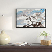 East Urban Home 'Chinese Pine Tree' Framed Oil Painting Print on Wrapped Canvas