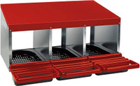 NEW 3 COMPARTMENT ROLL OUT CHICKEN NESTING BOX 15 HEN 1211202