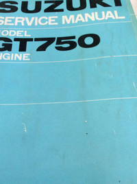 1972 Suzuki GT750 Kettle Engine OEM Service Manual
