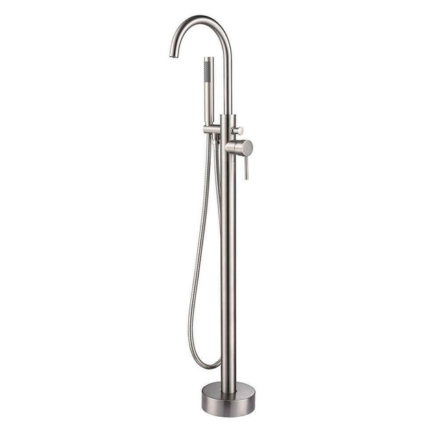 FreeStanding/Floor Mounted Tub Faucet 1 Handle - Chrome, Brushed Nickel, Brushed Gold or Matte Black in Plumbing, Sinks, Toilets & Showers - Image 4