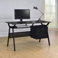 Latitude Run® Evaliz 2-drawer Computer Desk Black