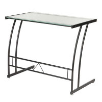 Ebern Designs Sigma Contemporary Desk In Black Frame And White By Lumisource
