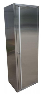 NEW 6 FT STAINLESS STEEL LOCKABLE CABINET STORAGE UNIT HSC2401W