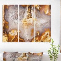 Made in Canada - East Urban Home 'European Brown Agate with Crystals' Photographic Print Multi-Piece Image on Wrapped Ca