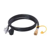 Flame King Flame King 8-FT 90° Low-Pressure Propane Regulator Hose Quick Connect for RVs, Grills, & Heaters