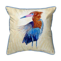 Highland Dunes Reddish Egret Portrait Small Indoor/Outdoor Pillow 12X12