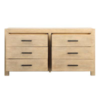 Loon Peak Janille 6 Drawer 67" W Solid Wood Double Dresser