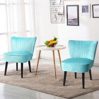 Corrigan Studio Corrigan Studio® Set Of 2 Armless Accent Chair Upholstered Leisure Chair Single Sofa Stone Grey