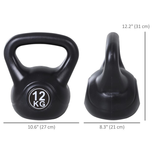 Kettlebell 10.6" x 8.3" x 12.2" Black in Exercise Equipment - Image 3