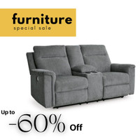 Power Reclining Loveseat with Console on Sale !!