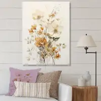 Winston Porter Beige Flowers In Full Bloom III - Plants Wall Art Living Room