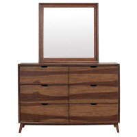 Progressive Furniture Inc. Bungalow 6 Drawer 60'' W Double Dresser with Mirror
