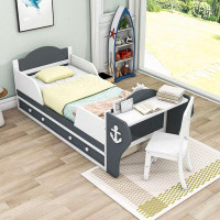 Sunside Sails Rio Twin 2 Drawer Platforms Bed with Built-in-Desk by Sunside Sails