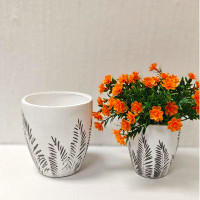 Winston Porter Shoiba 2-Piece Ceramic/Porcelain Pot Planter Set