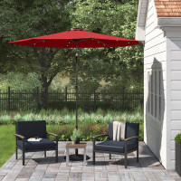 Sol 72 Outdoor™ Villasenor 10' x 10' Lighted Market Umbrella
