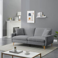 Mercer41 Teddy Velvet sofa bed with Separate adjustment backrest and Storage Function
