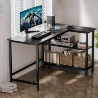 Ebern Designs L Shaped Desk - 39" Home Office Computer Desk